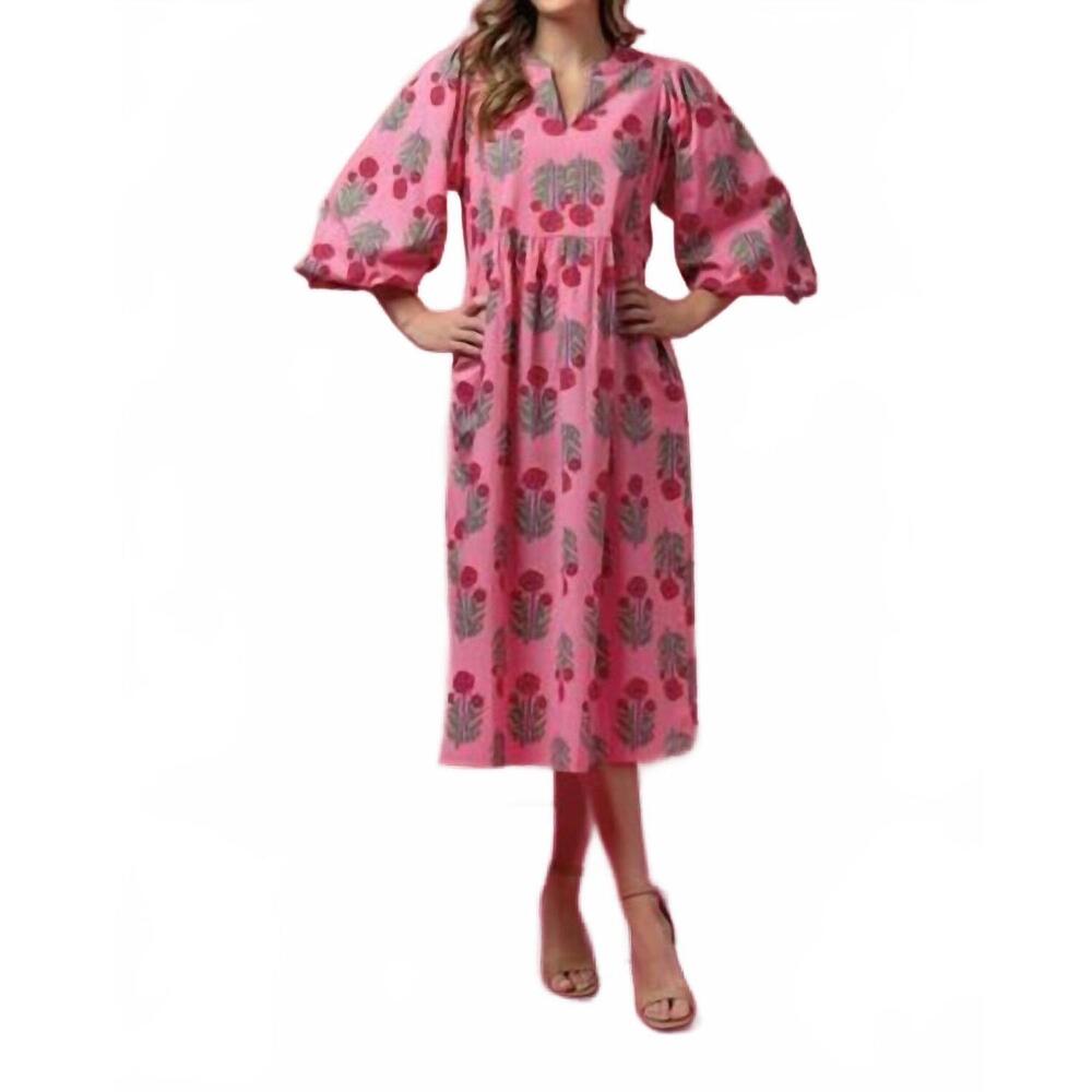 NEW MUDPIE pippy maxi dress in pink